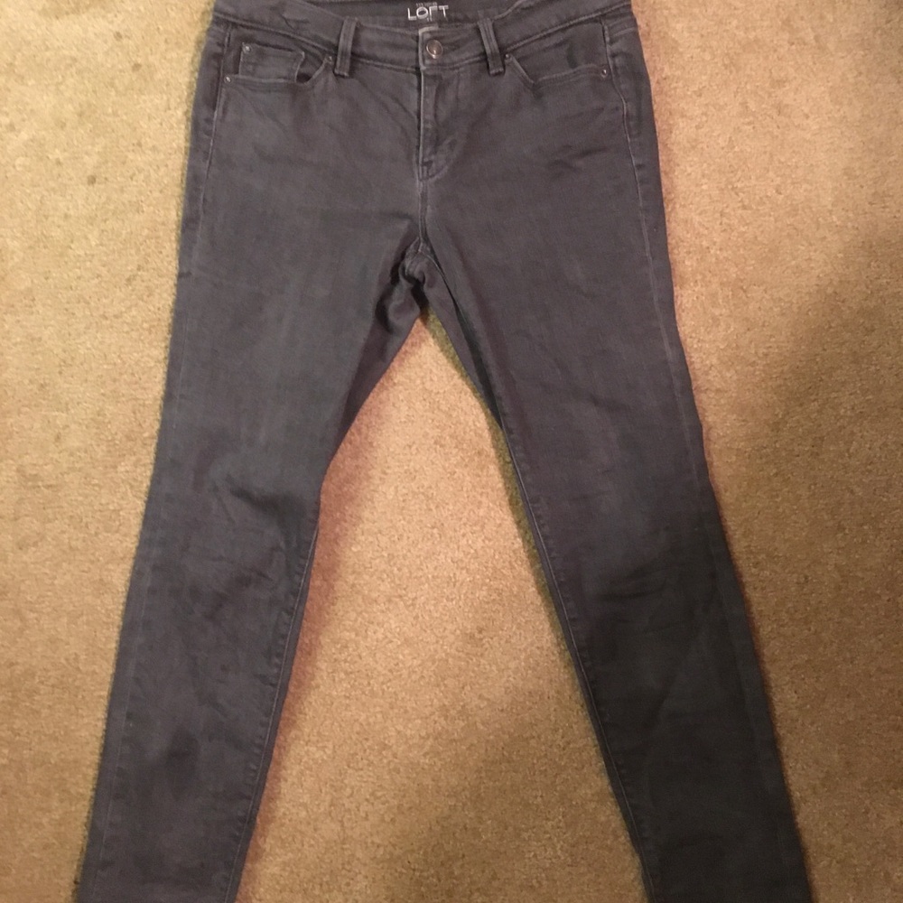 Loft Black Denim Skinny Jeans Sz 8P
